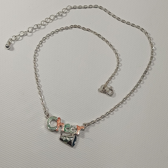 Disney Mickey Mouse Cheerleader silver tone necklace - Picture 3 of 7